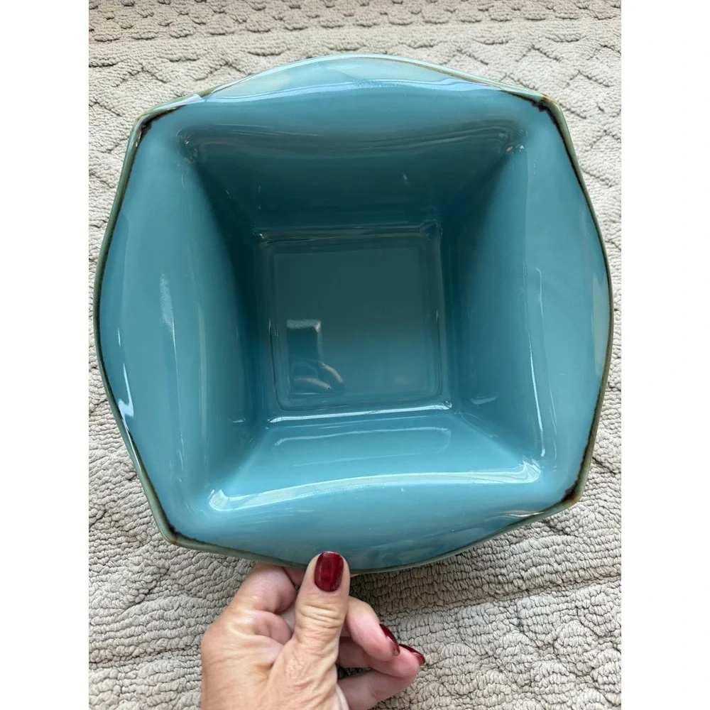 Southern Living at Home Tuscan Everyday Square Baking Dish Teal Turquoise 9 Inch